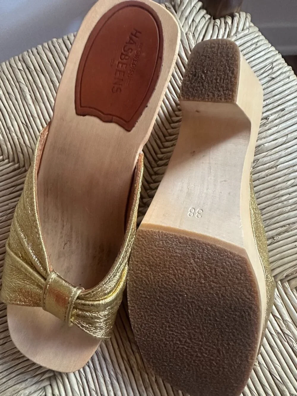 Swedish Hasbeens Shoes/ GOLD